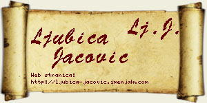 Ljubica Jačović vizit kartica